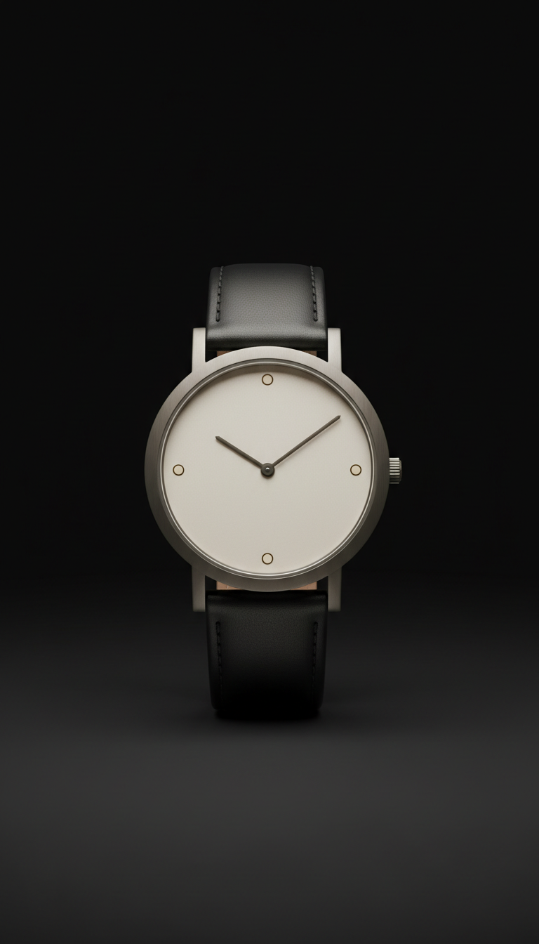 RON'S Collection Swiss-Made Brushed Steel Watch