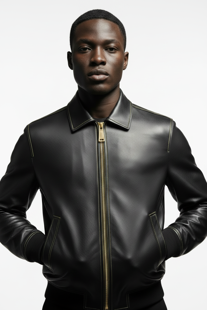 Black Bomber Jacket - Bright Studio