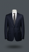 Midnight Navy Wool Blazer