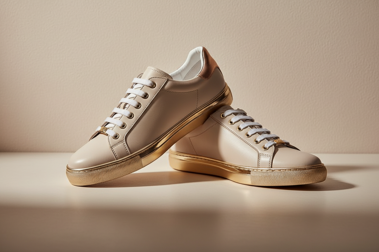 Champagne Rose Gold Tennis Shoes