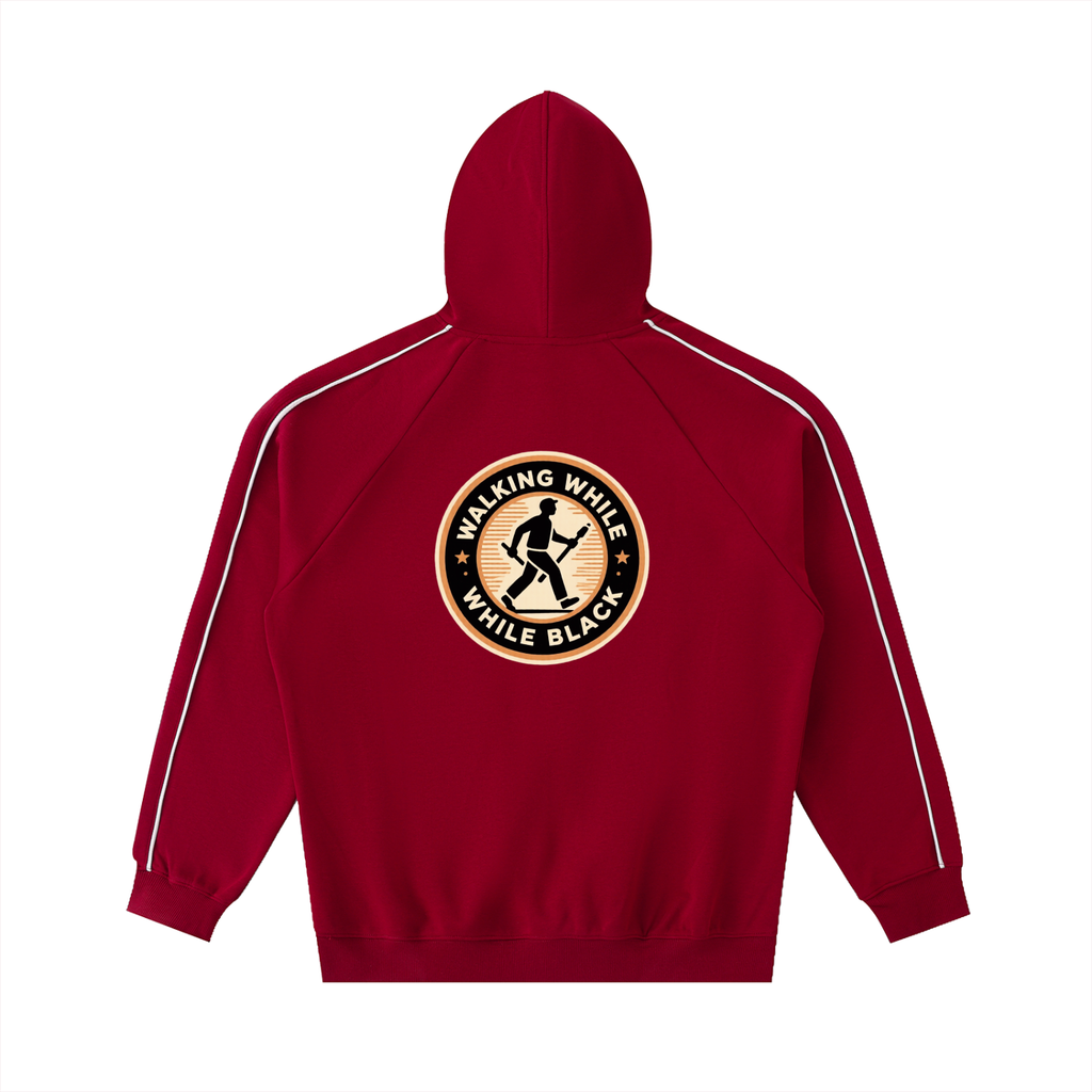 Contrast Piping Raglan Hoodie