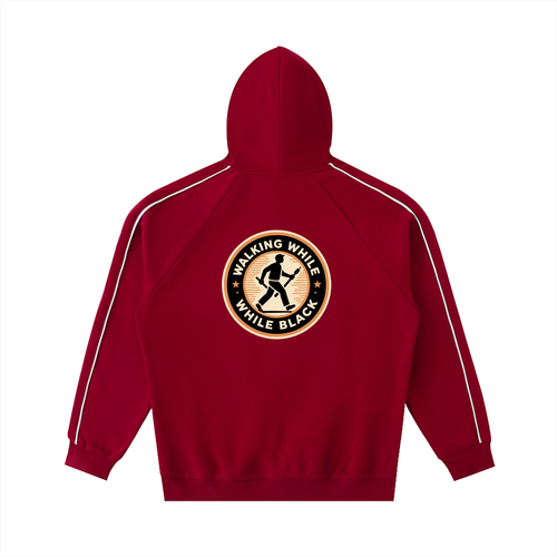 Contrast Piping Raglan Hoodie