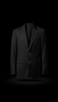 RON'S Collection Tailored Black Wool Blazer