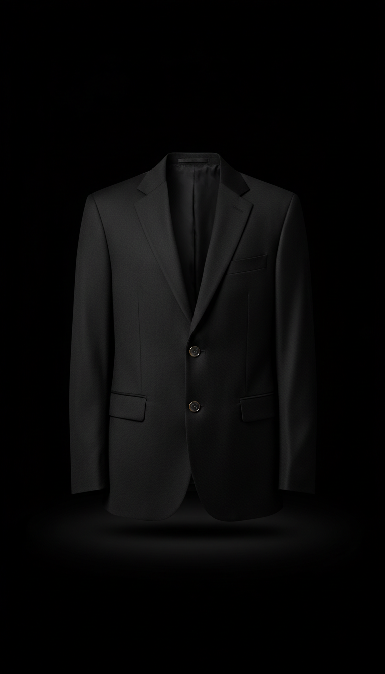 RON'S Collection Tailored Black Wool Blazer