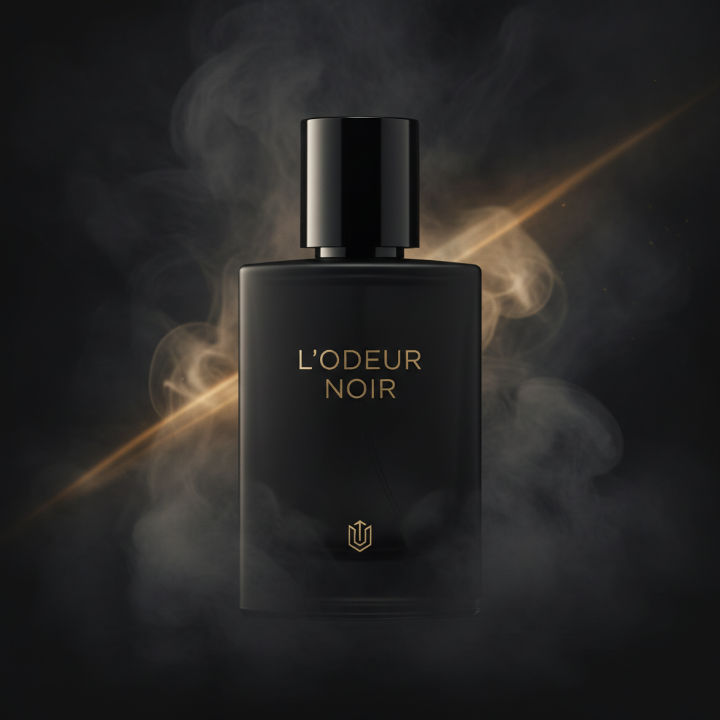 L'Odeur Noir Eau de Parfum luxury dark unisex fragrance bottle