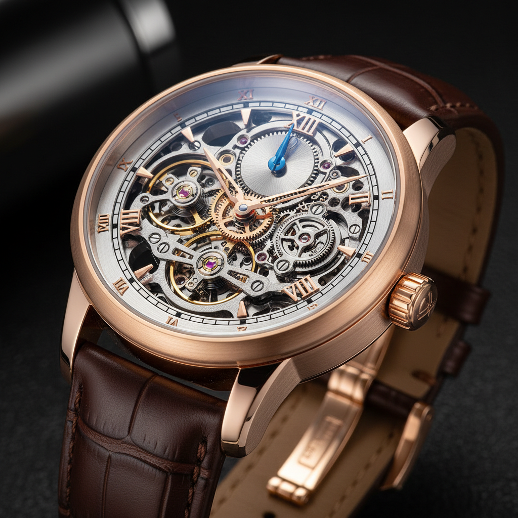 Skeleton Face Automatic Watch