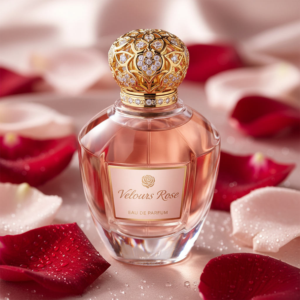 Velours Rose Eau de Parfum luxury women's perfume bottle