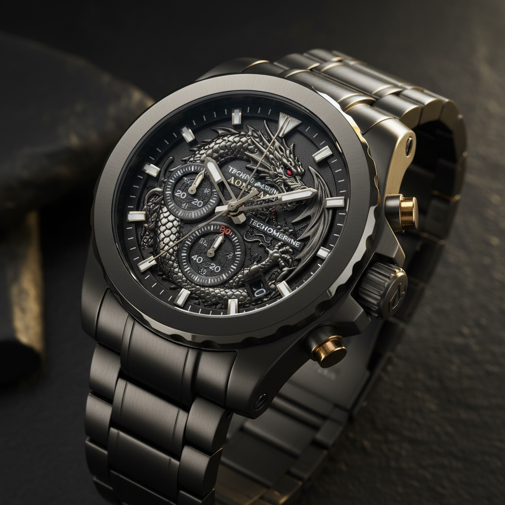 RCF Dragon Watch Gunmetal - Studio Shot