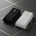 Ron's Luxury Crew Socks in Black and White