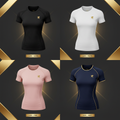 Ron's Luxury Lady's Sport Shirt in Black, White, Pink and Navy