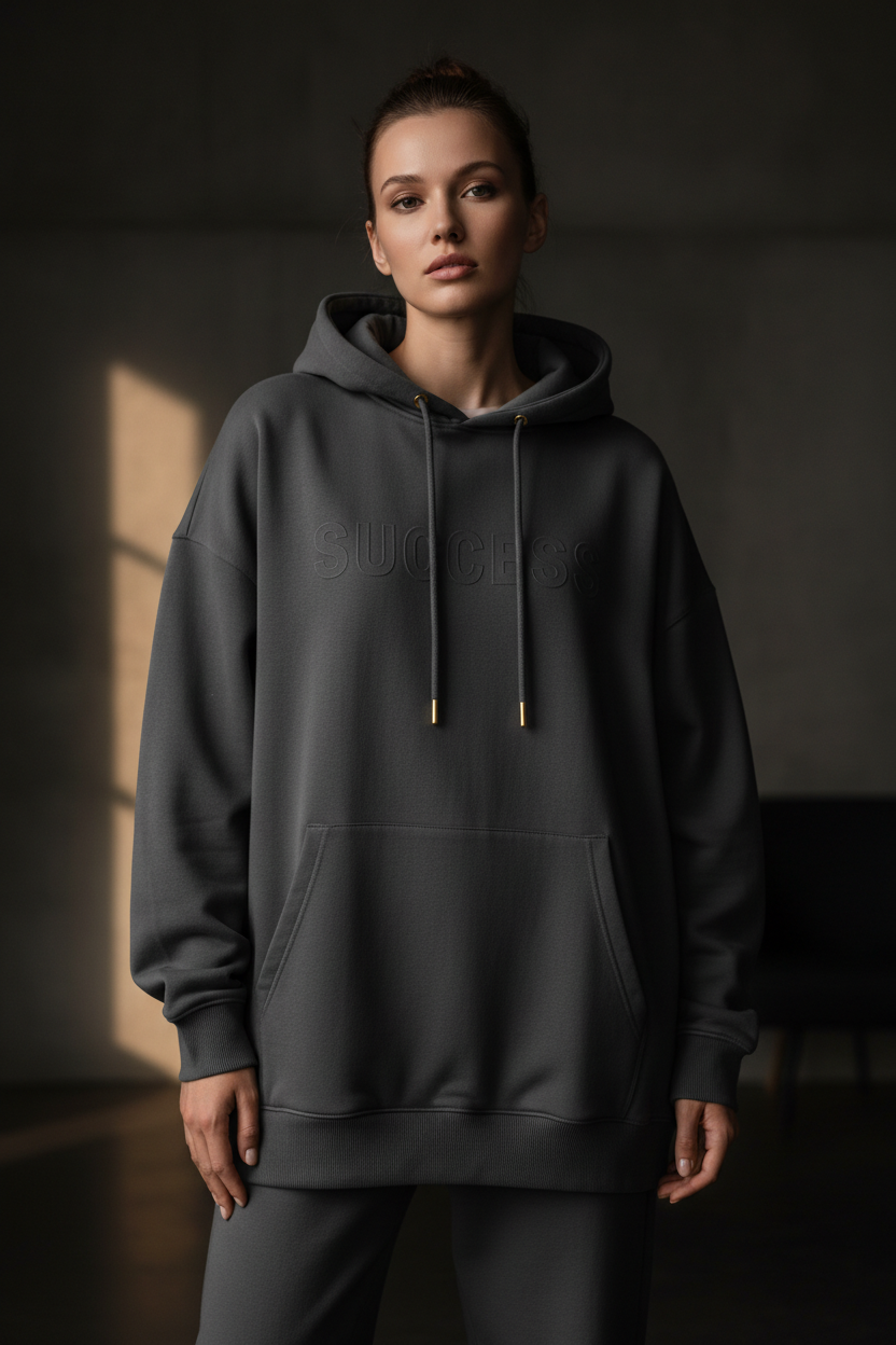 Success Women's Luxury Oversized Hoodie premium heavyweight cotton