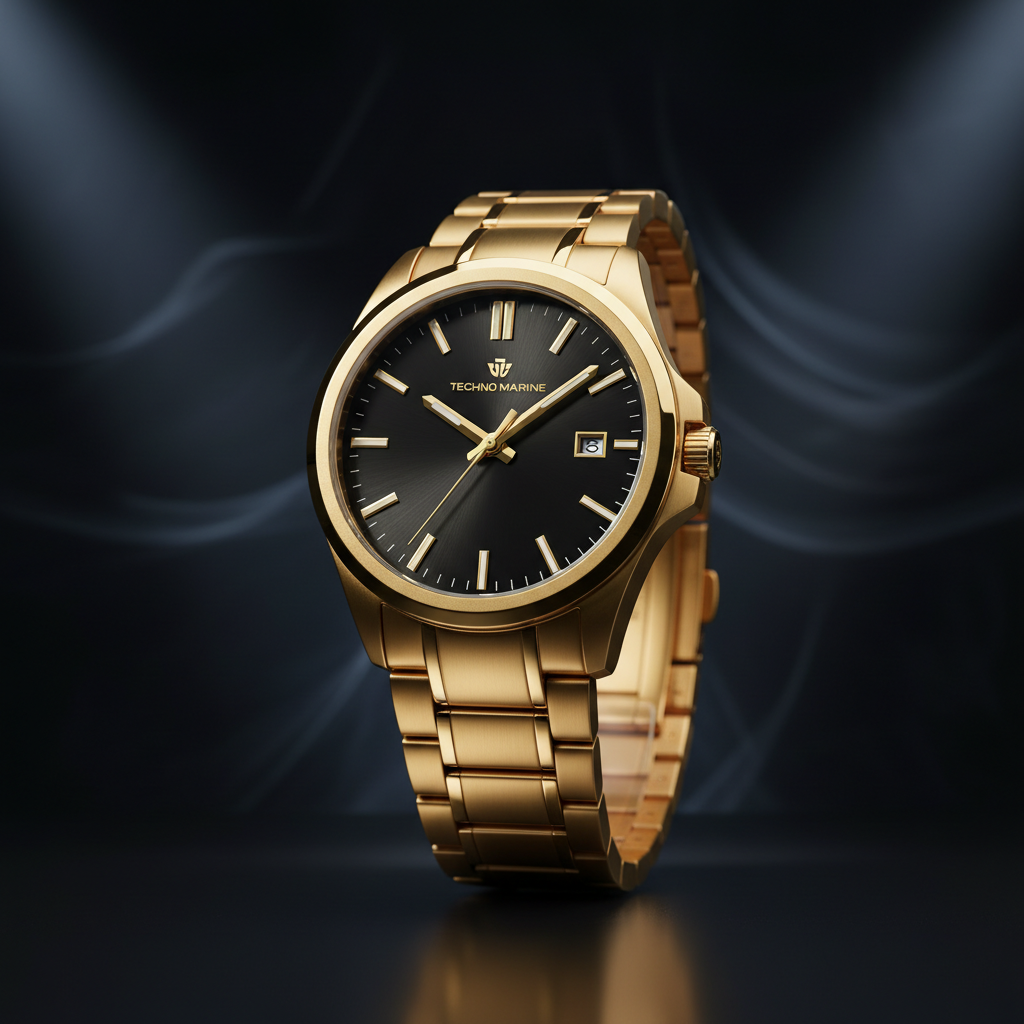 RCF Techno Marine Men's Watch - Gold
