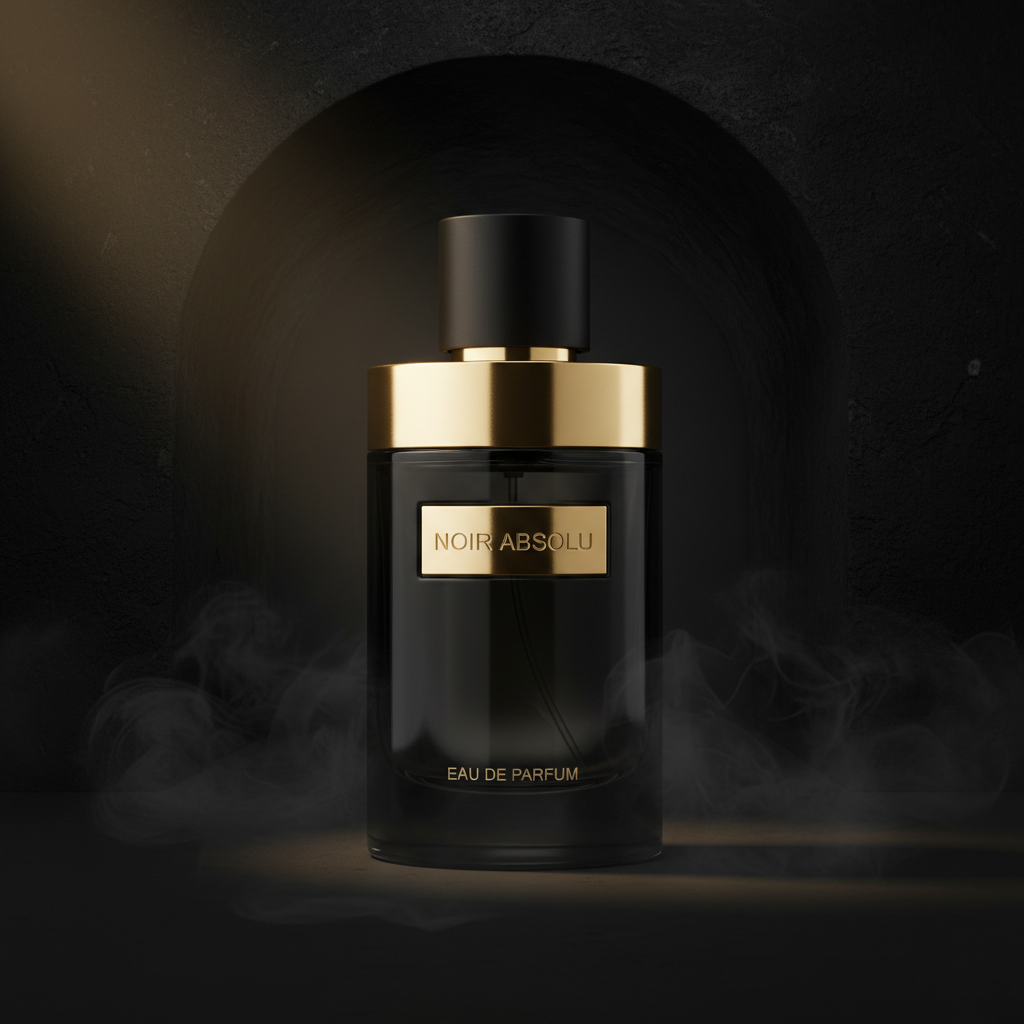 Noir Absolu Eau de Parfum luxury men's cologne bottle