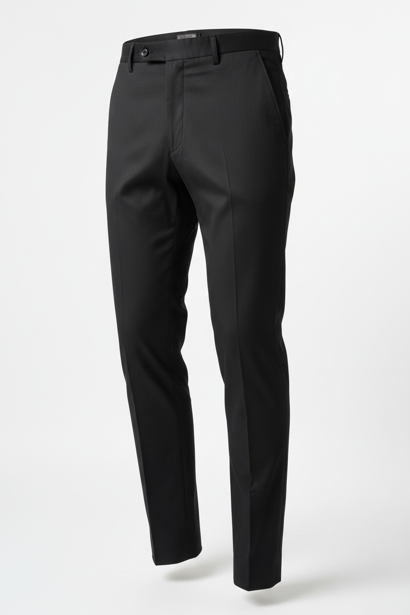 Jet Black Tailored Trousers