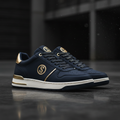 Navy Gold Low-Top