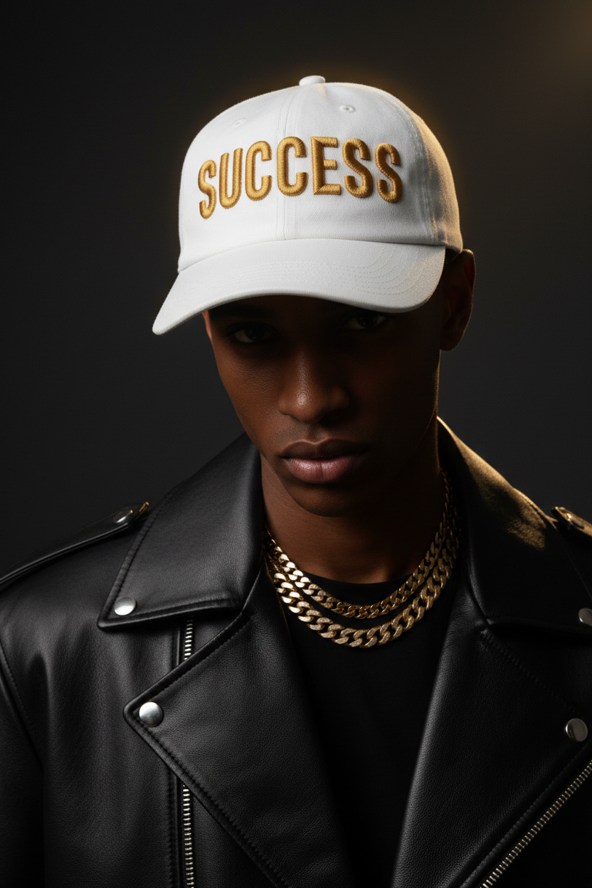 Success Baseball Cap — White