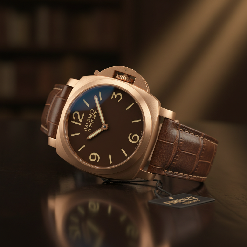RCF Panerai-Style - Rose Gold Brown Dial