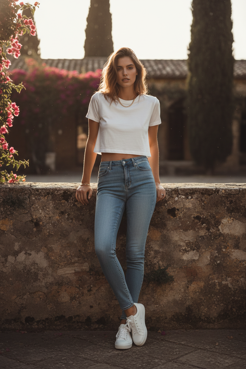 RCF Skinny Jeans - Light Wash Casual