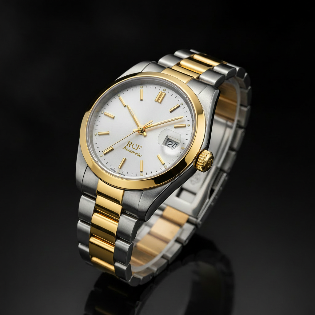 RCF Swiss Date Watch - Gold & Silver