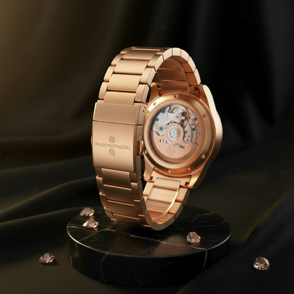 RCF Techno Marine - Rose Gold Automatic Caseback