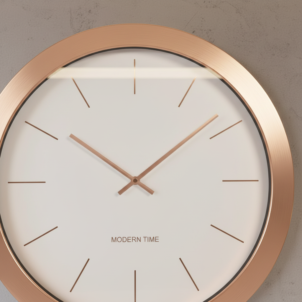 Rose Gold Clock Detail