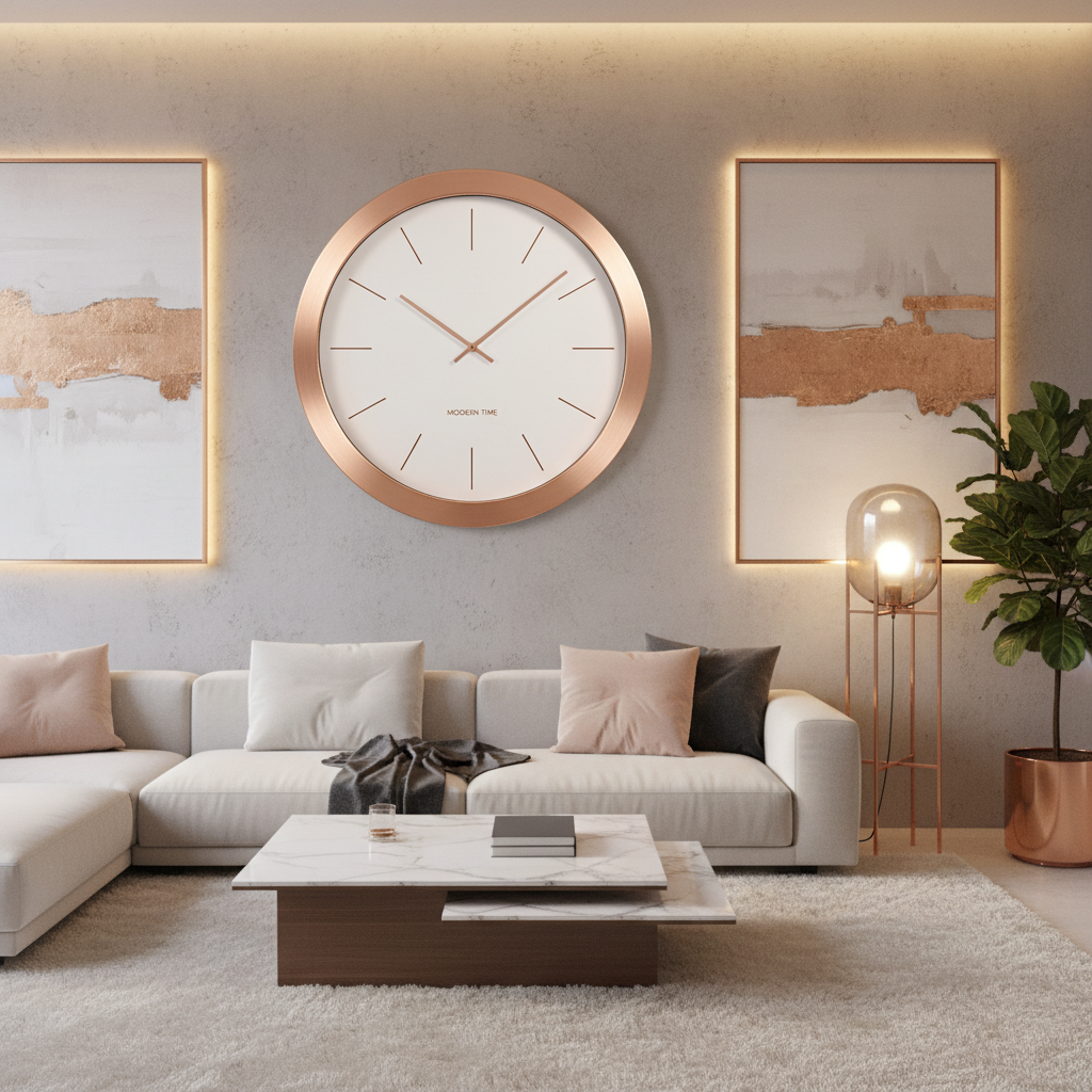 Rose Gold Wall Clock