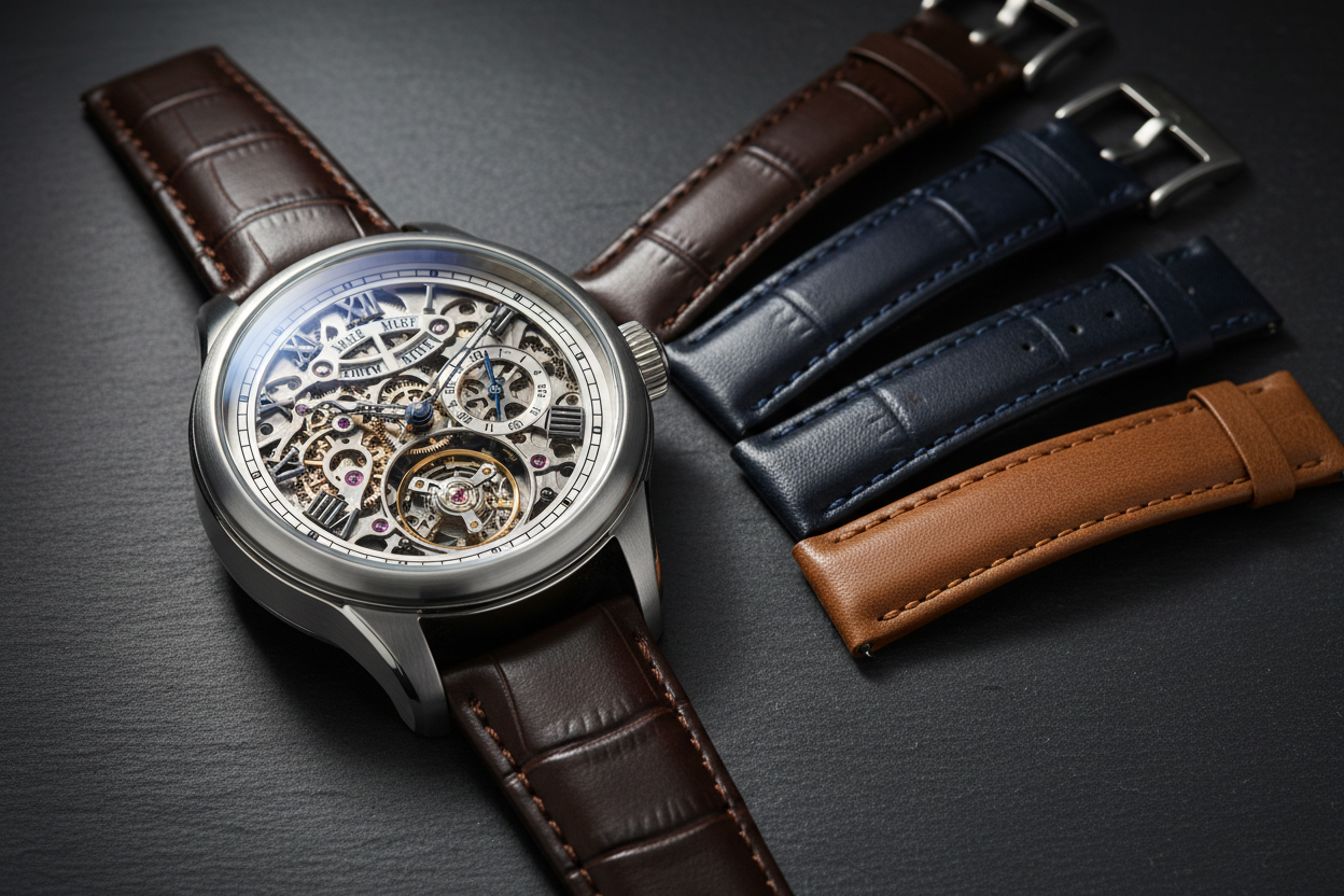 RON'S Collection Swiss-Made Brushed Steel Watch
