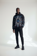 Walking While Black Hoodie - Black Male Model Bright