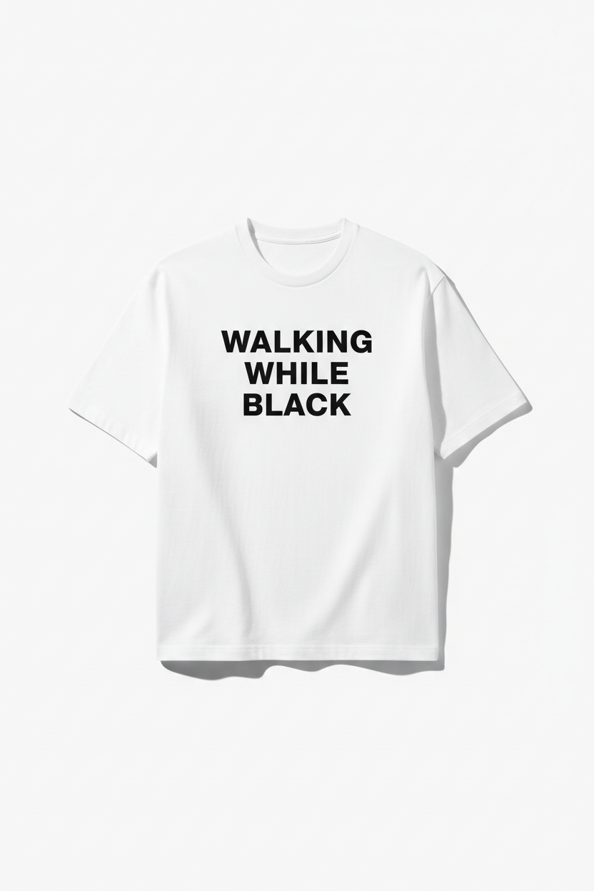 Walking While Black Tee - White