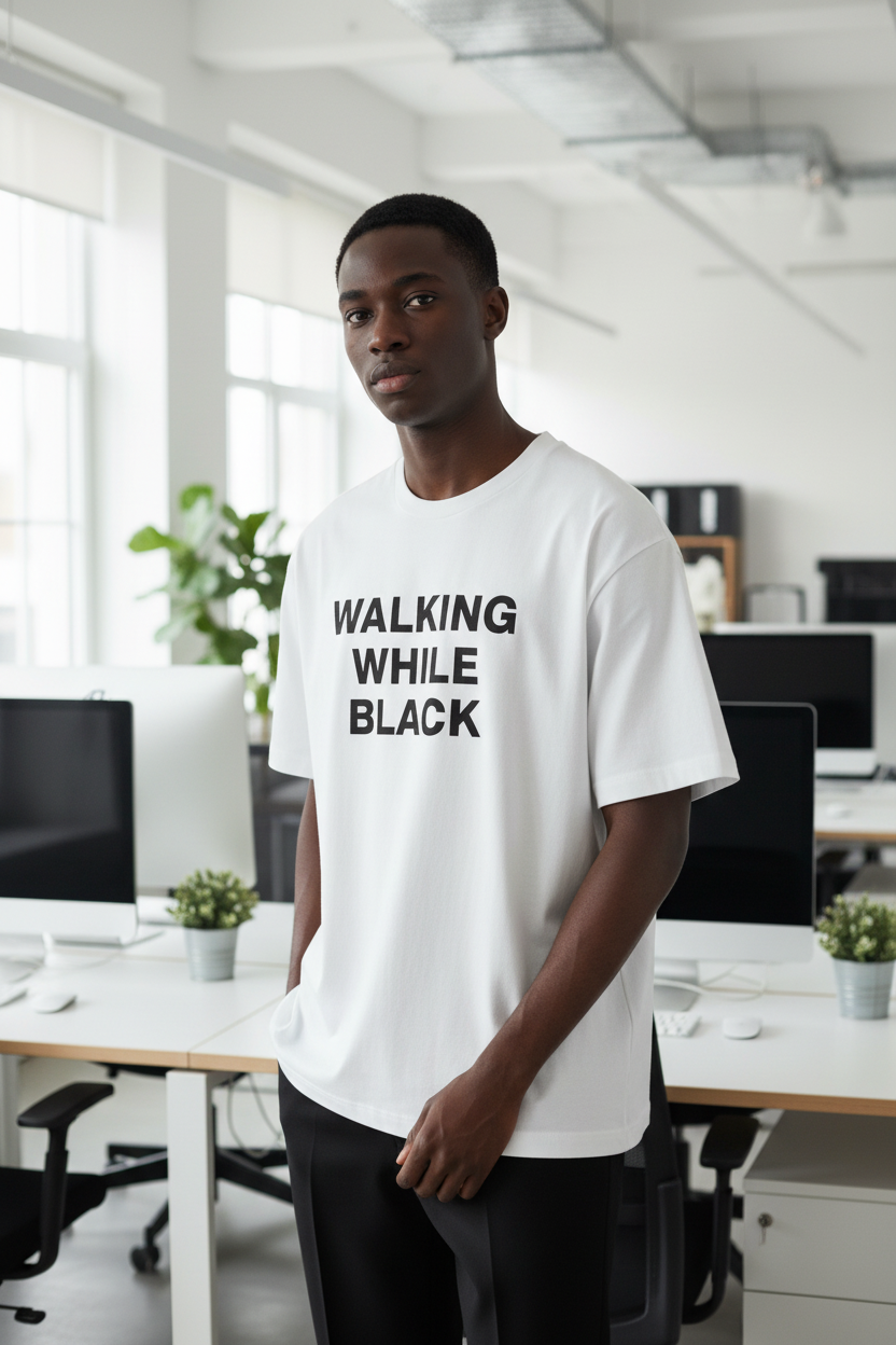 Walking While Black T-Shirt — Navy